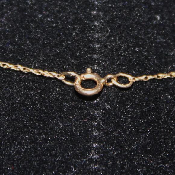 Dainty Solid 14K Gold Necklace with Blue Opal Star Charm - Picture 7 of 9